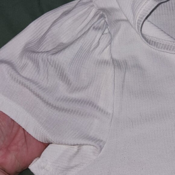 Torrid Ribbed White Tee - Picture 3 of 4